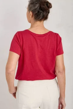 Seasalt Cornwall Appletree Keyhole Detail T-Shirt (Gots)<Women Tops