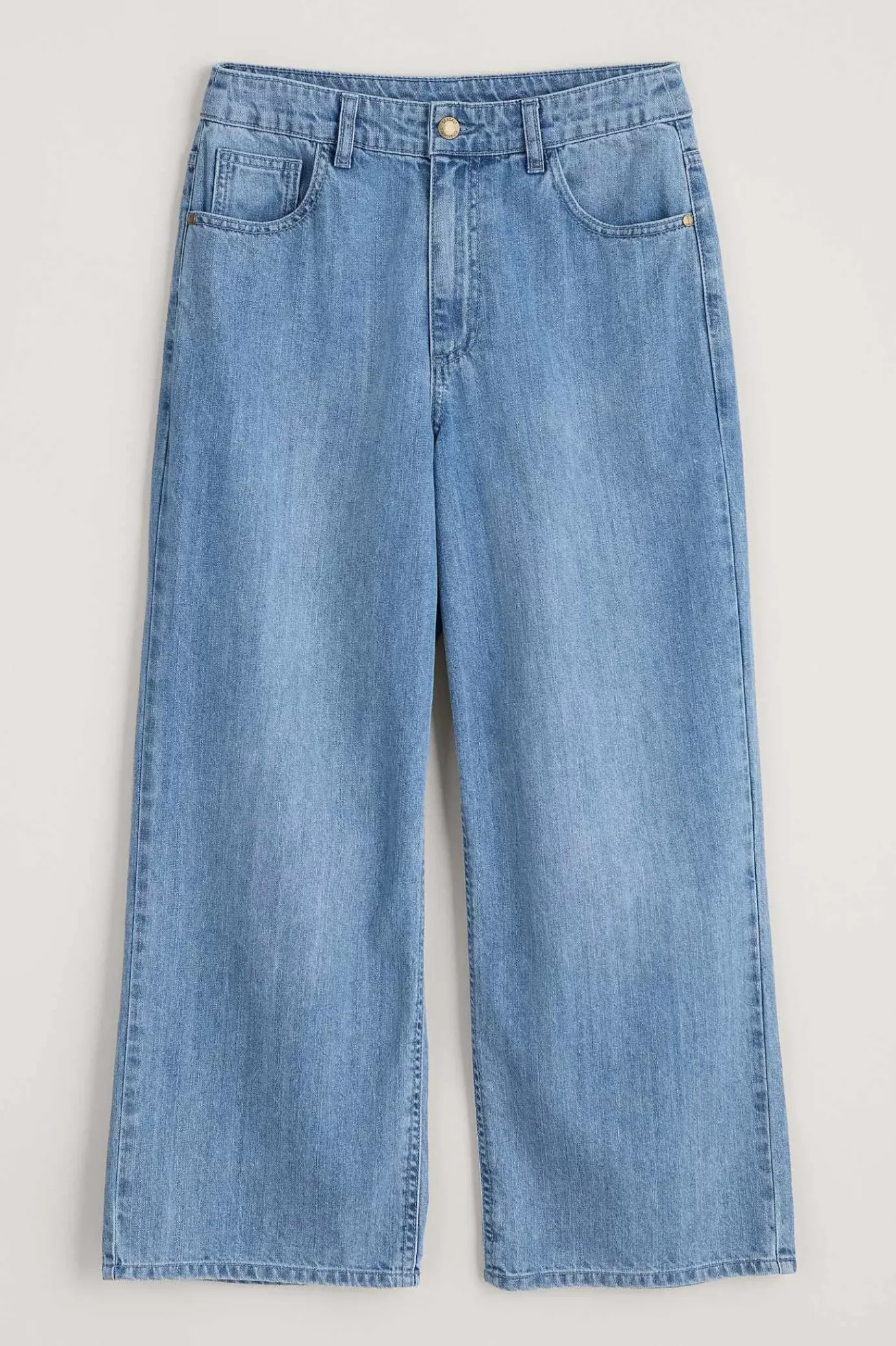 Seasalt Cornwall Barnes Organic Cotton Denim Crops<Women Trousers & Shorts