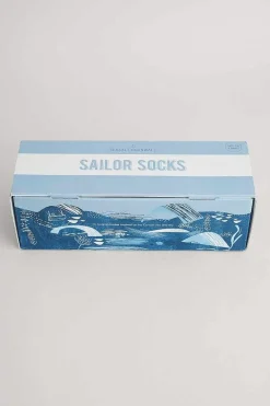 Seasalt Cornwall Box Of 7 Women's Blueprint Socks<Women Socks & Tights