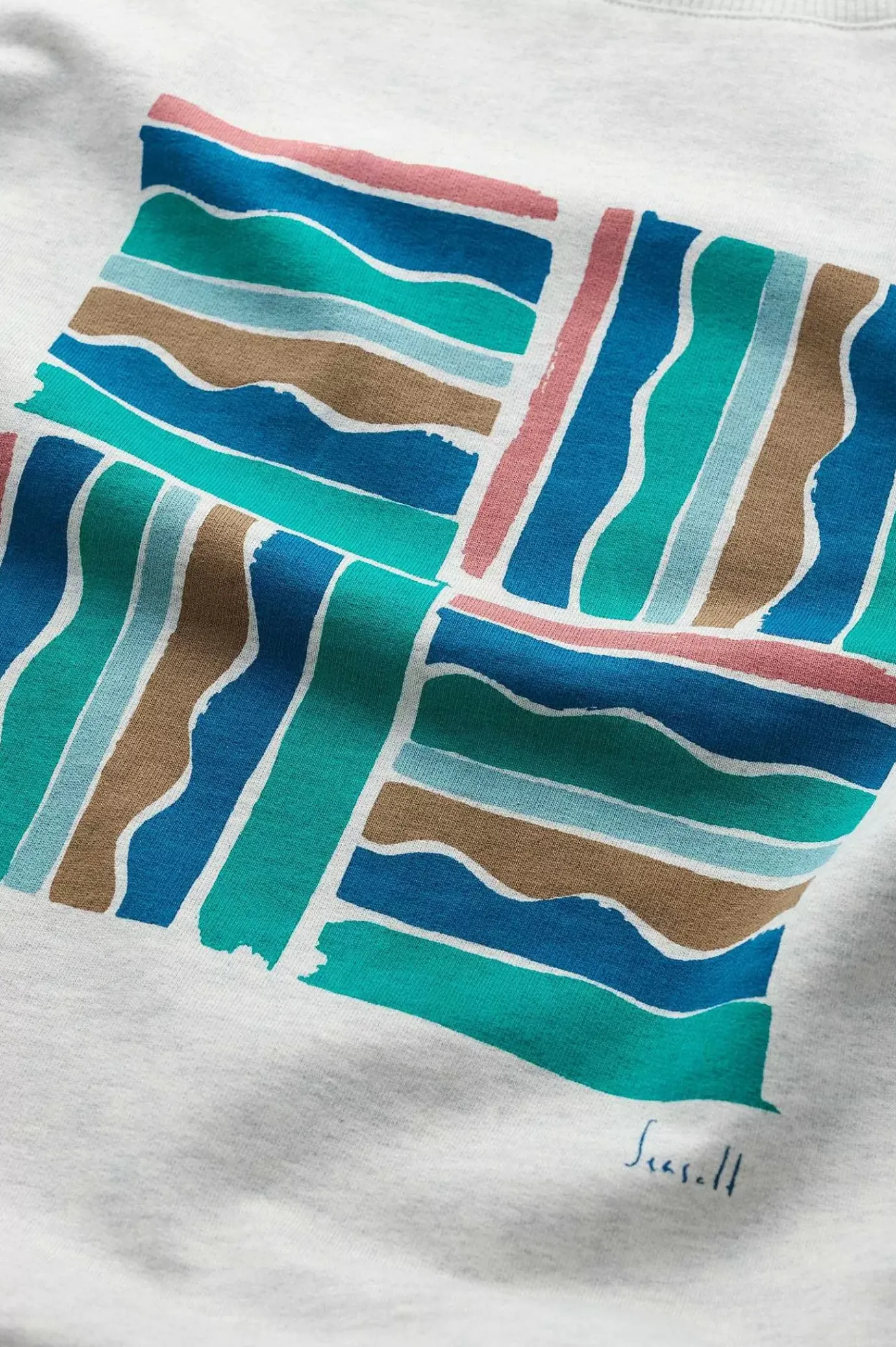Seasalt Cornwall Bright Wave Printed Organic Cotton Sweatshirt<Women Tops