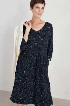 Seasalt Cornwall Brush Drawing 3/4 Sleeve Dress<Women Dresses