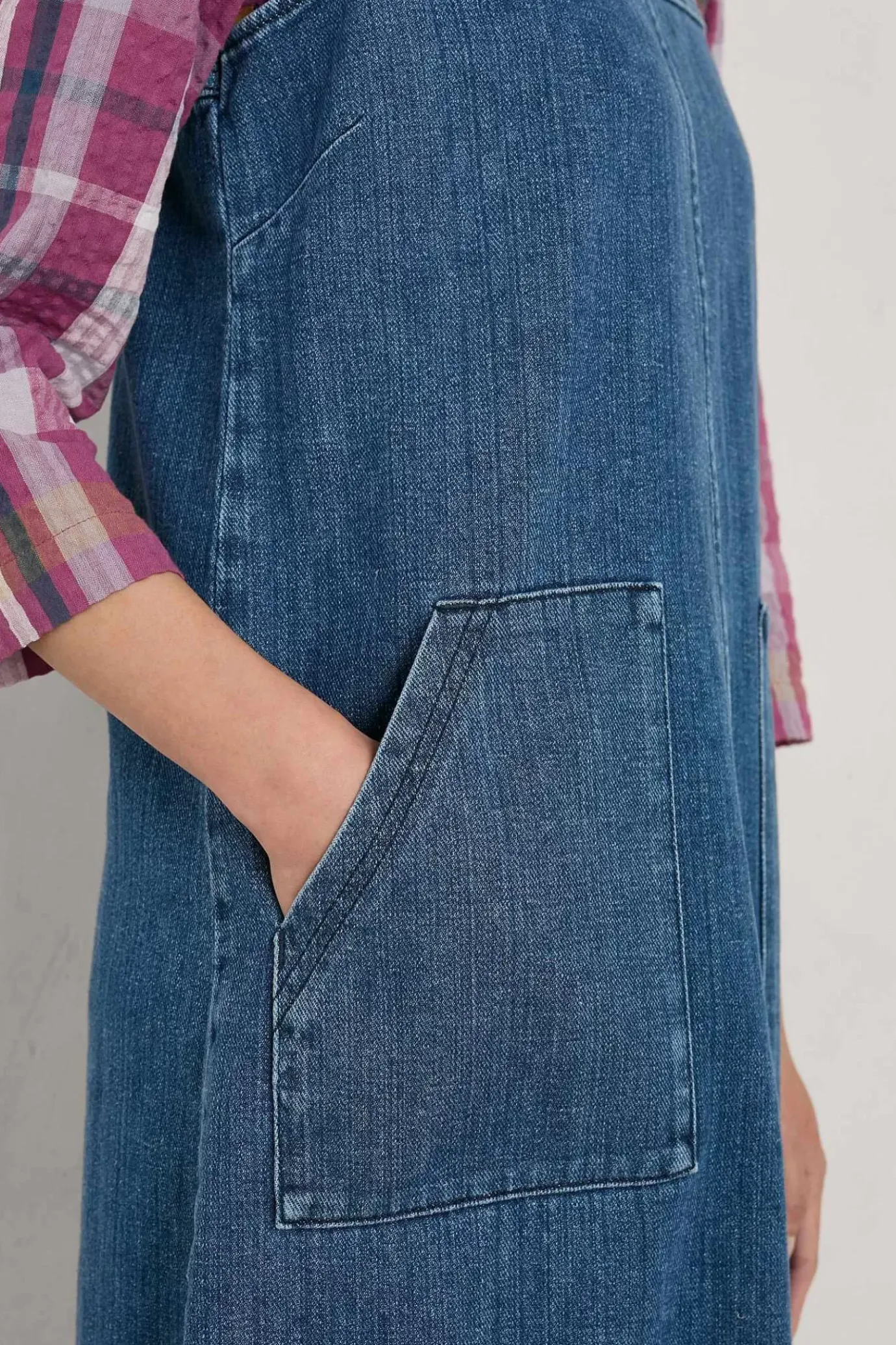 Seasalt Cornwall Calican Denim Pinafore Dress<Women Dresses