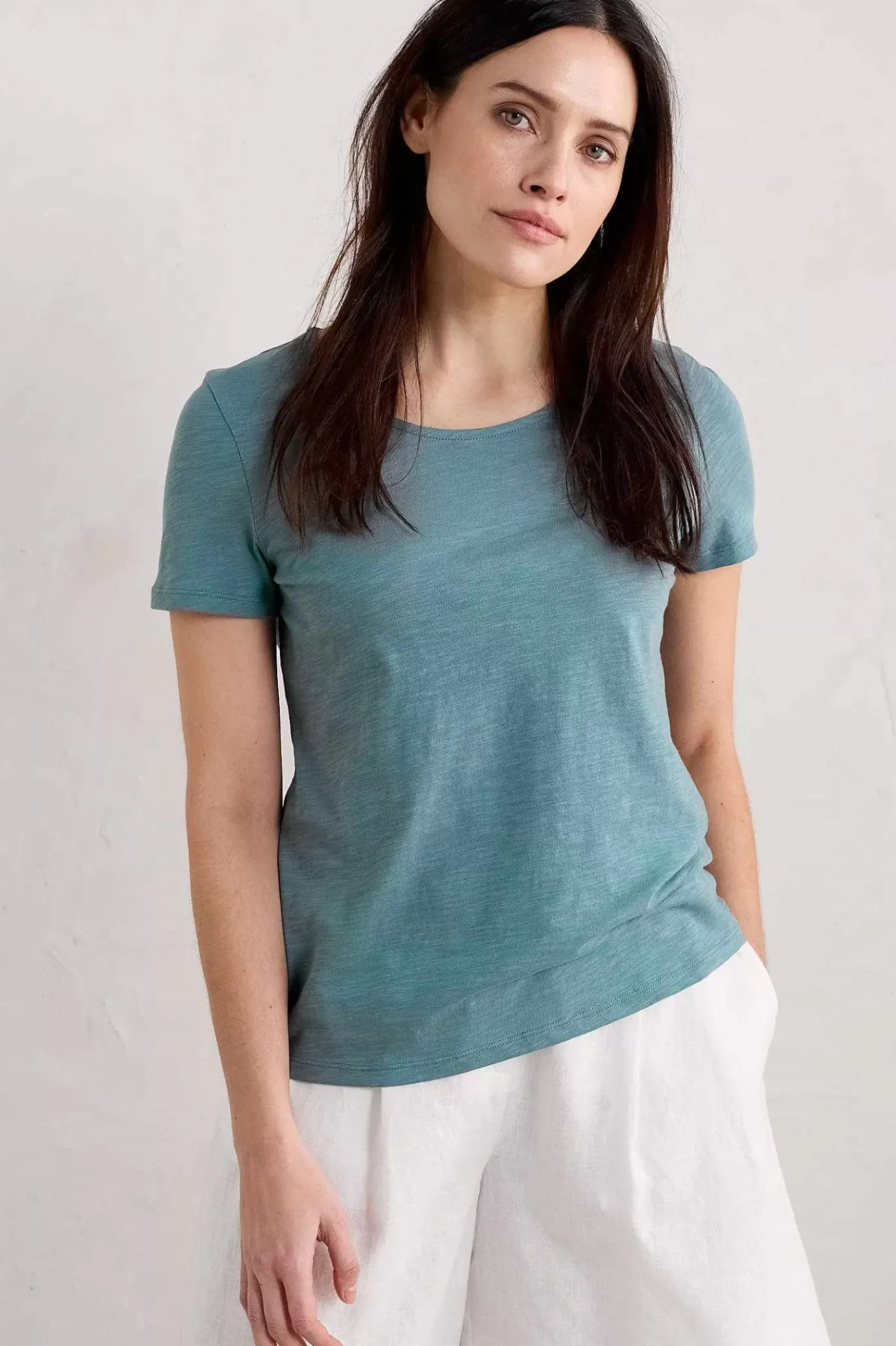 Seasalt Cornwall Camerance Scoop Neck T-Shirt (Gots)<Women Tops