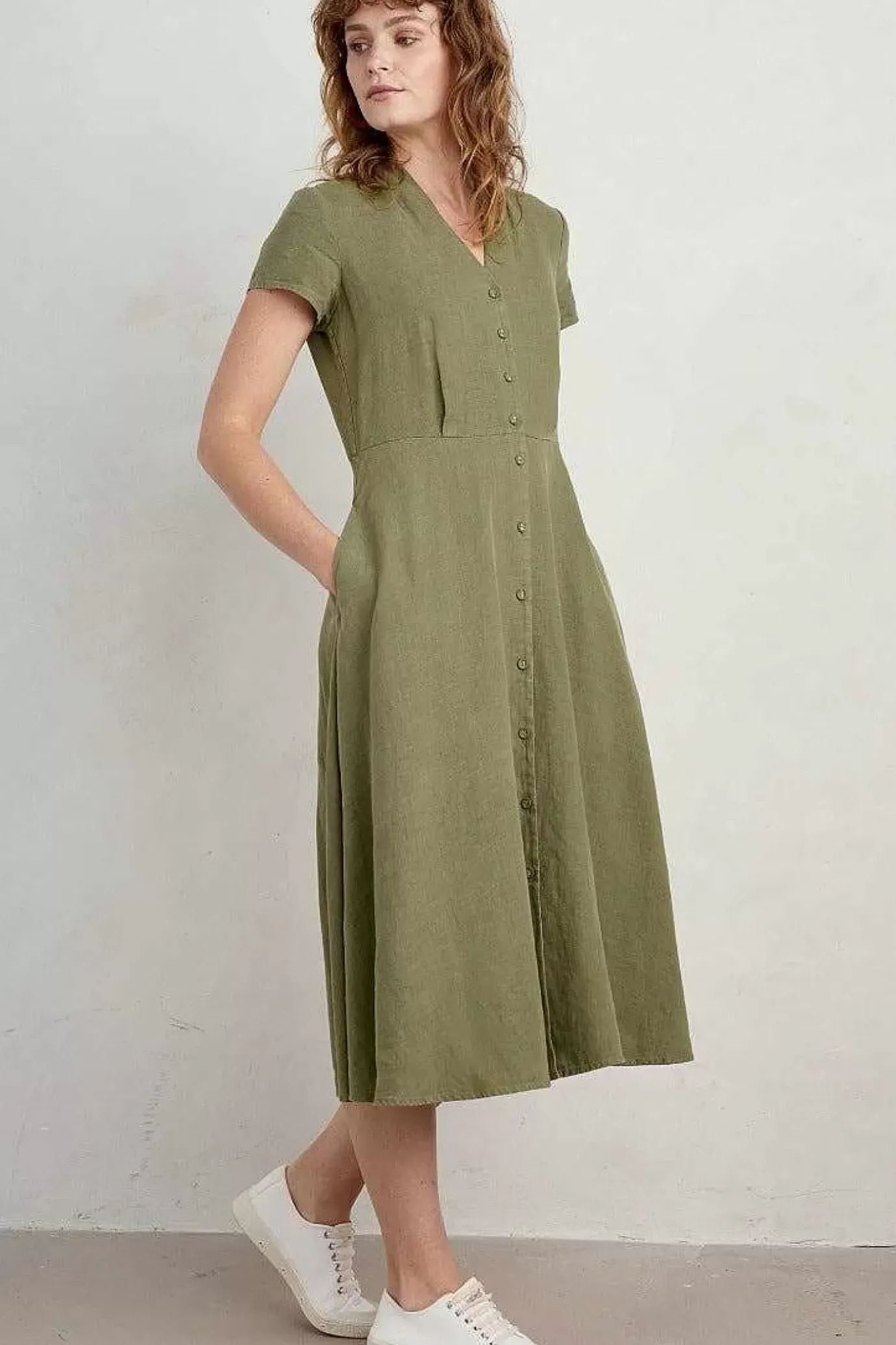 Seasalt Cornwall Carved Wood Midi Dress<Women Dresses