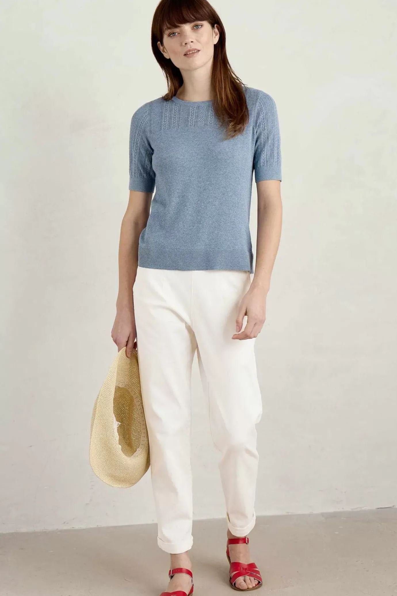 Seasalt Cornwall Chiff Chaff Short Sleeve Knitted Top<Women Knitwear