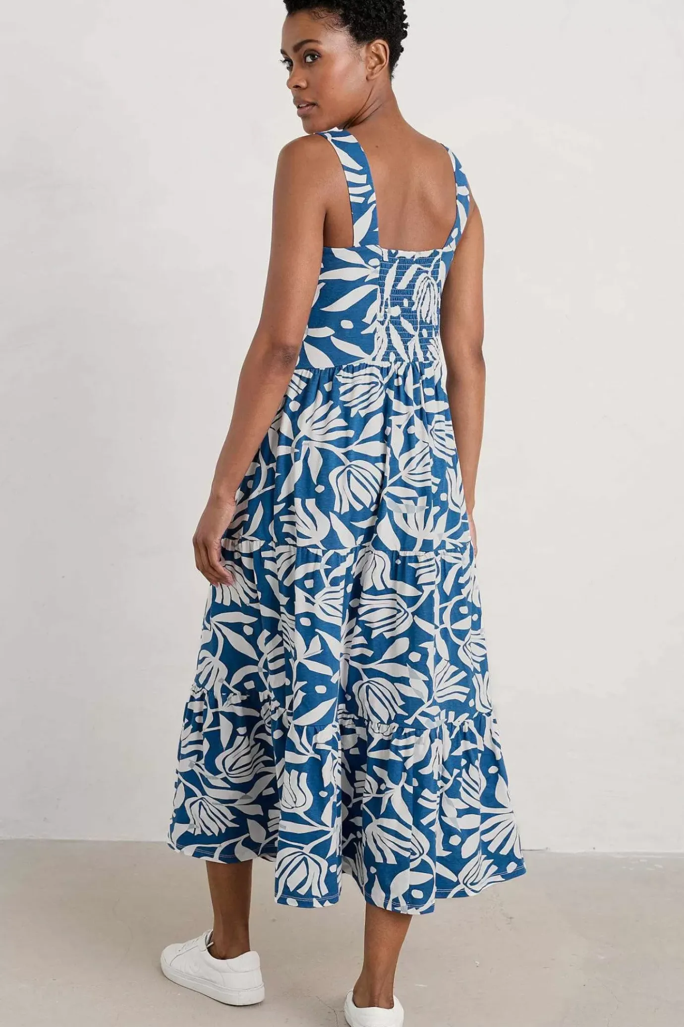 Seasalt Cornwall Deep Water Tiered Dress<Women Dresses