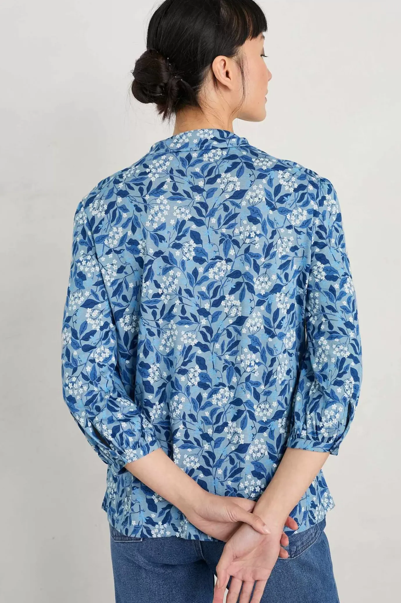 Seasalt Cornwall Embrace 3/4 Sleeve Jersey Shirt<Women Tops