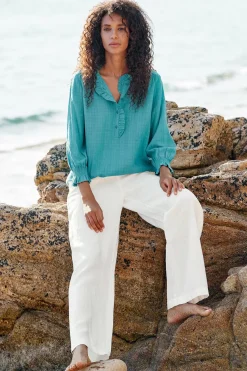 Seasalt Cornwall Feather Star Checked Top<Women Tops