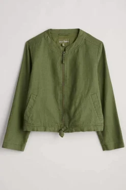 Seasalt Cornwall Galleon Zip Through Linen Jacket<Women Coats & Jackets