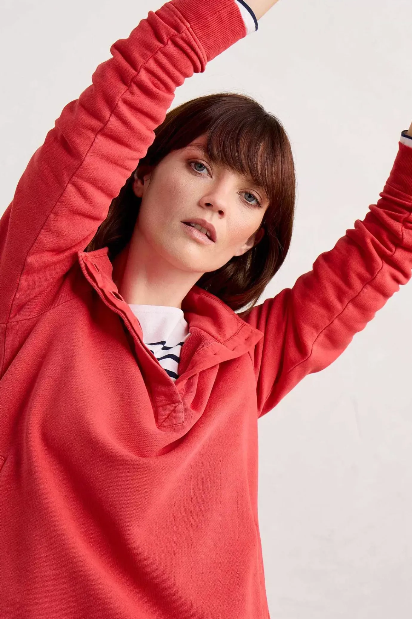 Seasalt Cornwall Greenshank Organic Cotton Collared Sweatshirt<Women Tops
