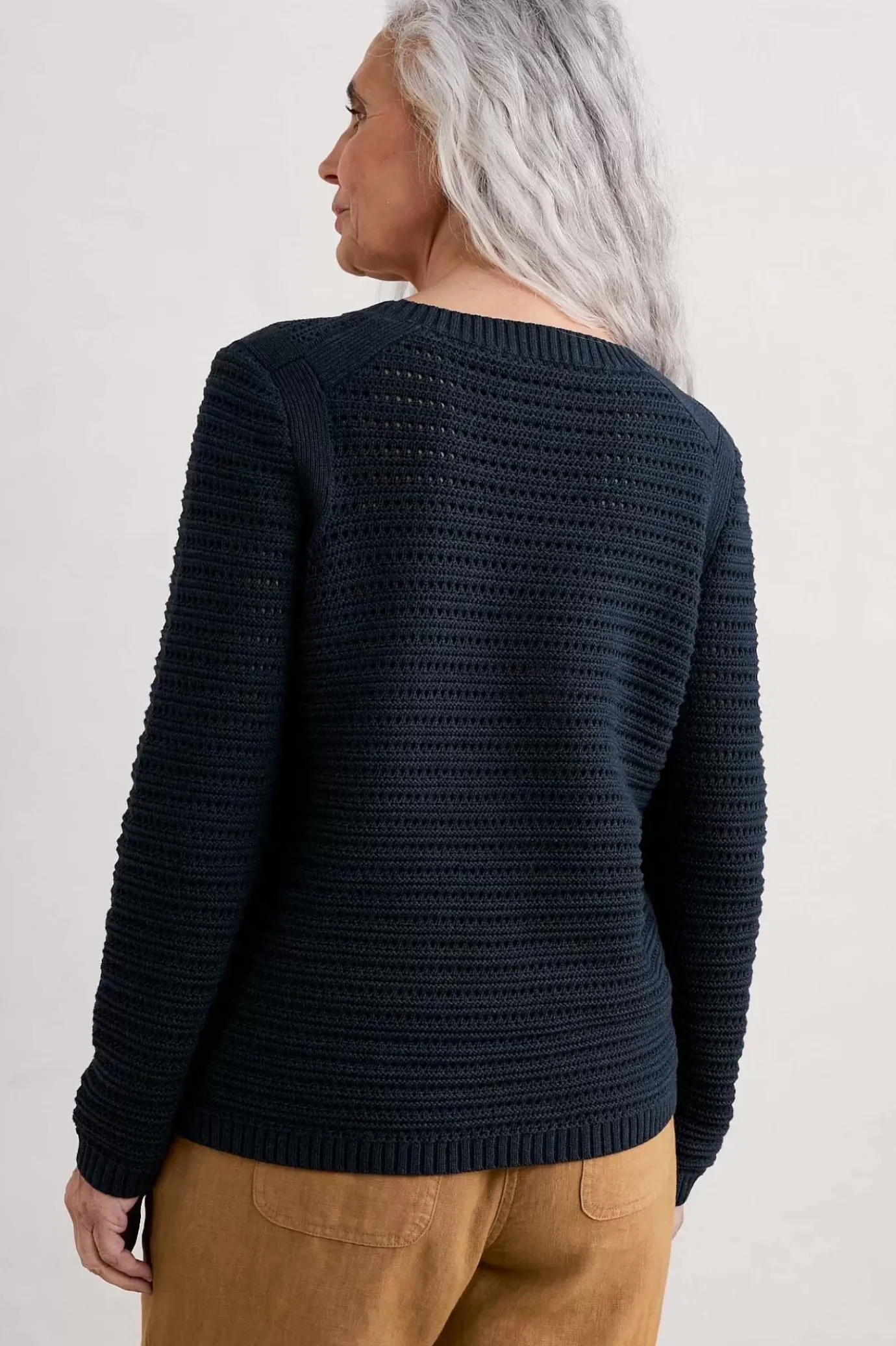 Seasalt Cornwall Gull Rock Pointelle Knit Jumper (Gots)<Women Knitwear