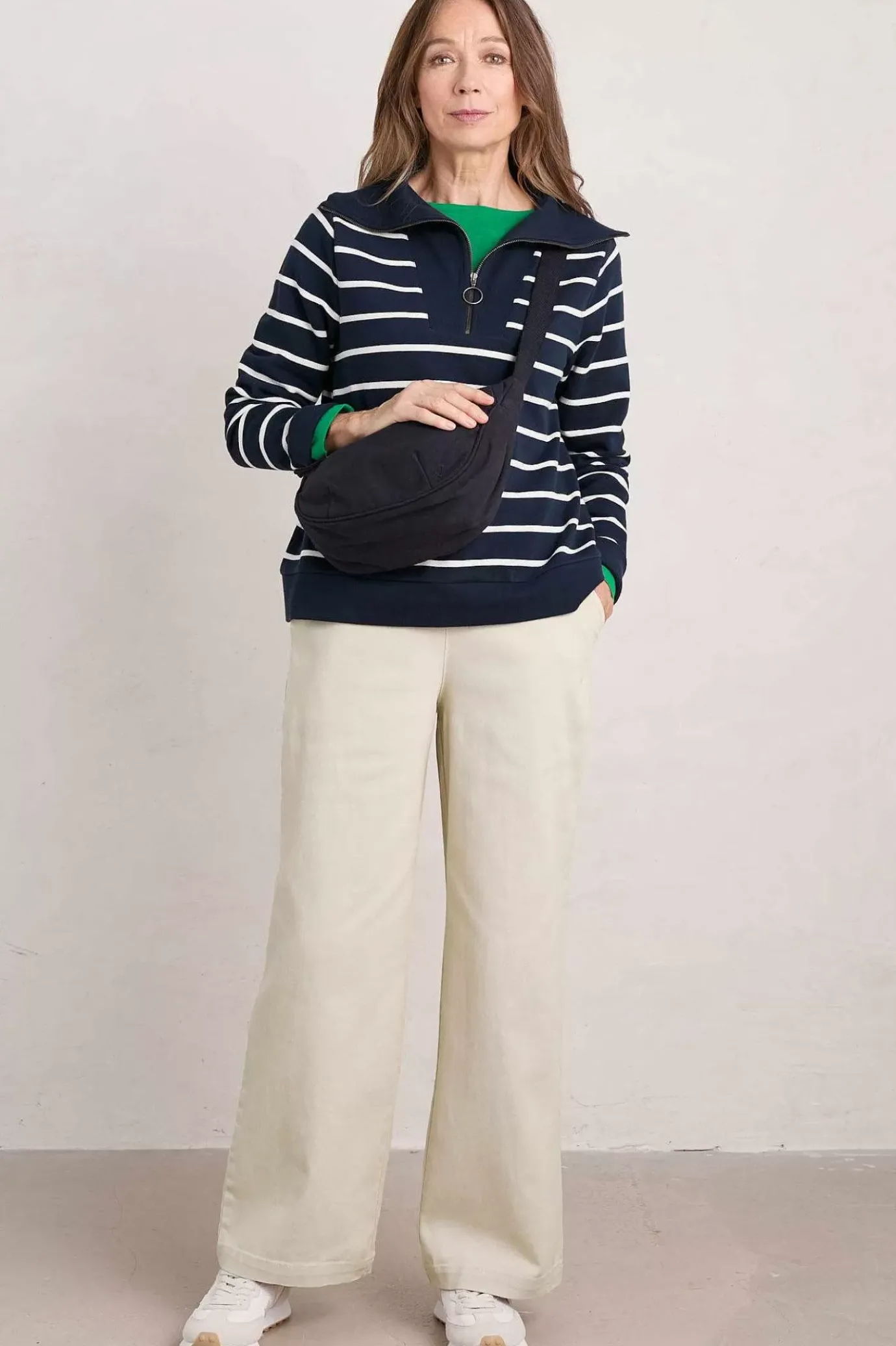 Seasalt Cornwall Hannafore View Full Length Wide Leg Trousers<Women Trousers & Shorts