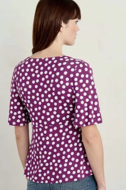 Seasalt Cornwall Herb Garden Angel Sleeve V-Neck Top<Women Tops