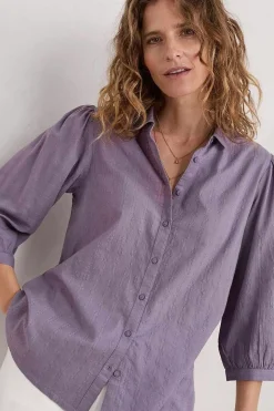 Seasalt Cornwall Hope Cottage Organic Cotton Check Blouse<Women Tops