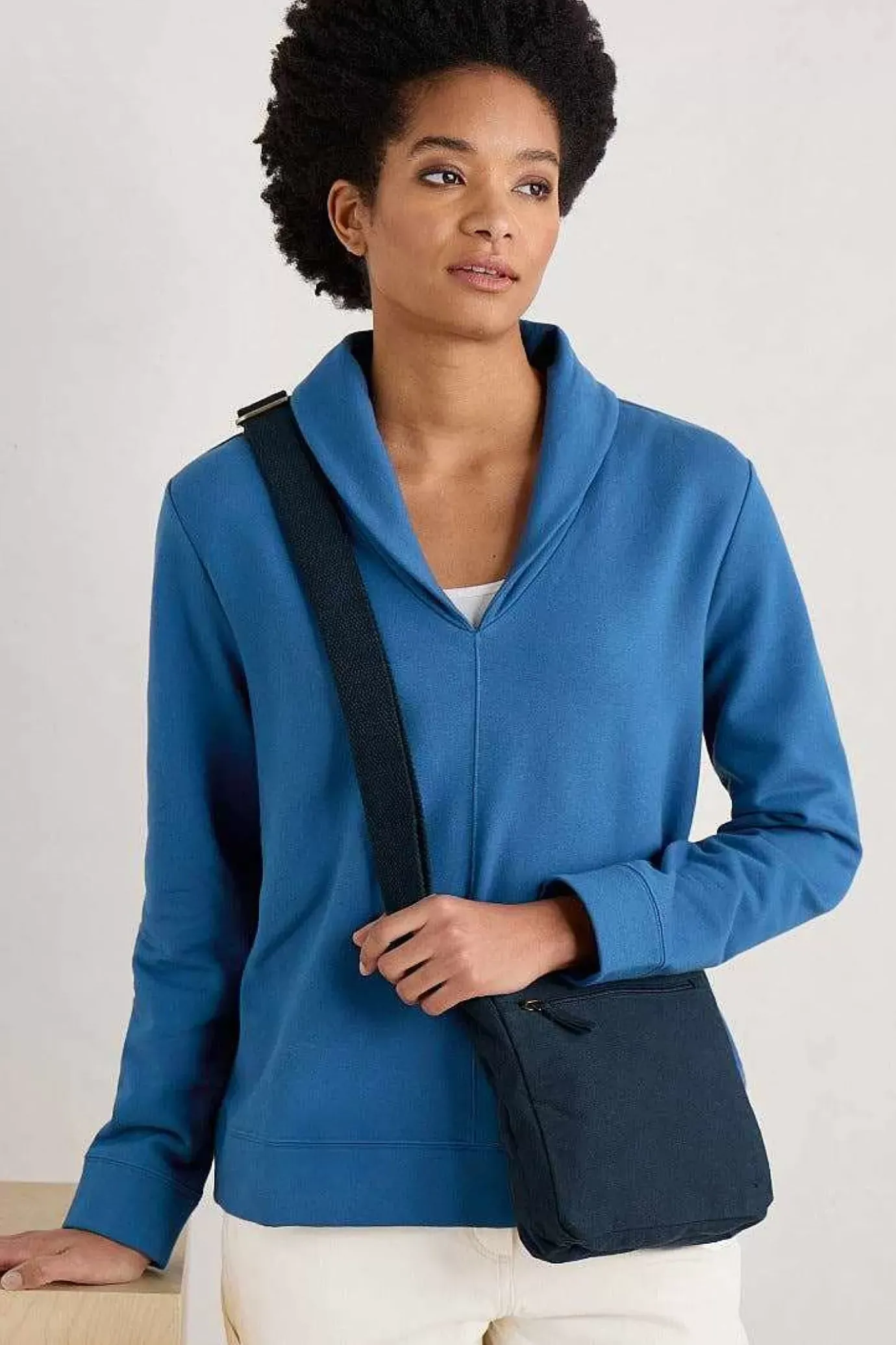 Seasalt Cornwall Knot Berry Shawl Neck Sweatshirt<Women Tops