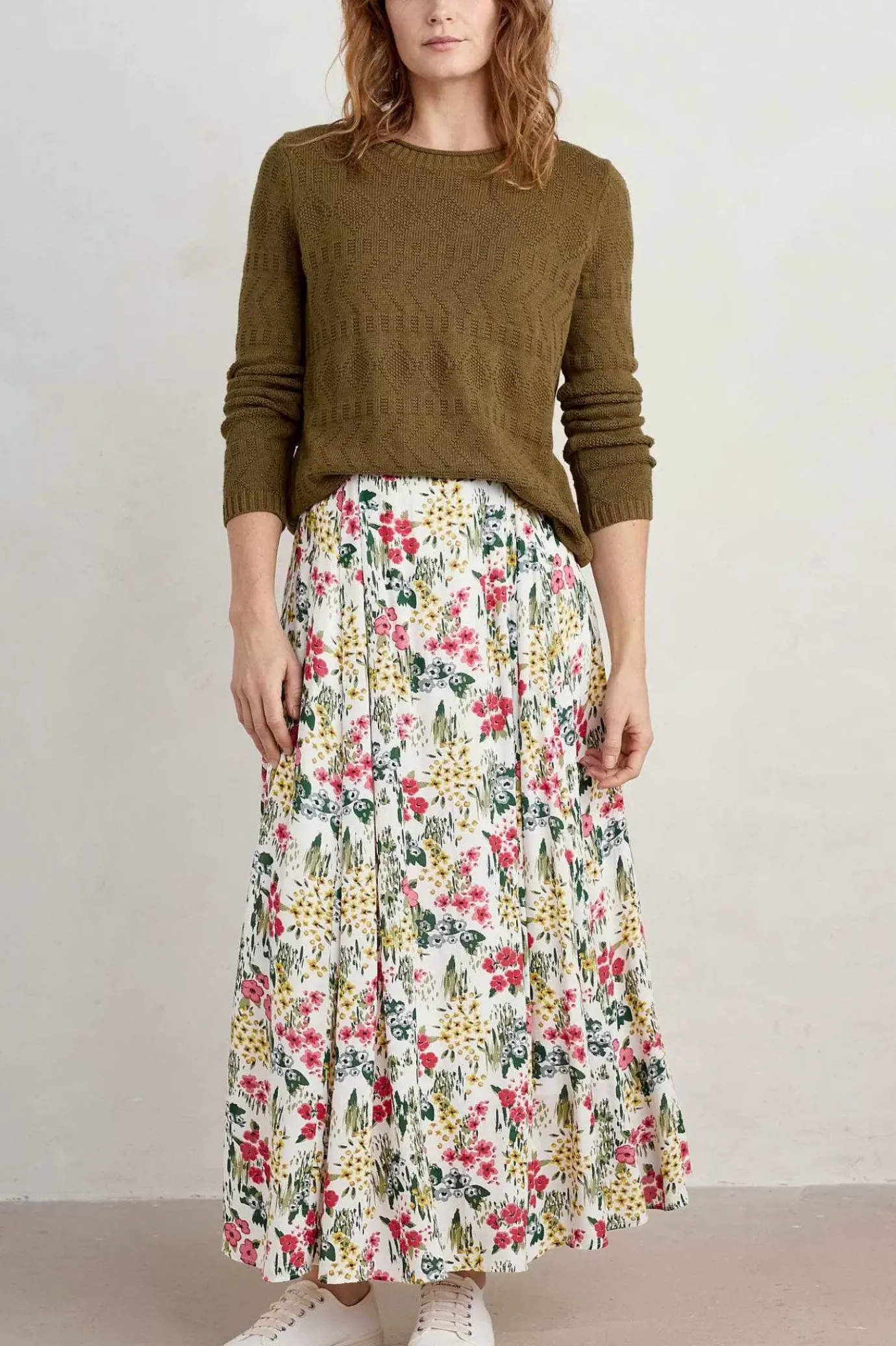 Seasalt Cornwall Lethlean Pleated Maxi Skirt<Women Skirts