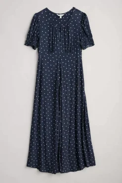 Seasalt Cornwall Marsh Violet Short Sleeve Empire Line Dress<Women Dresses