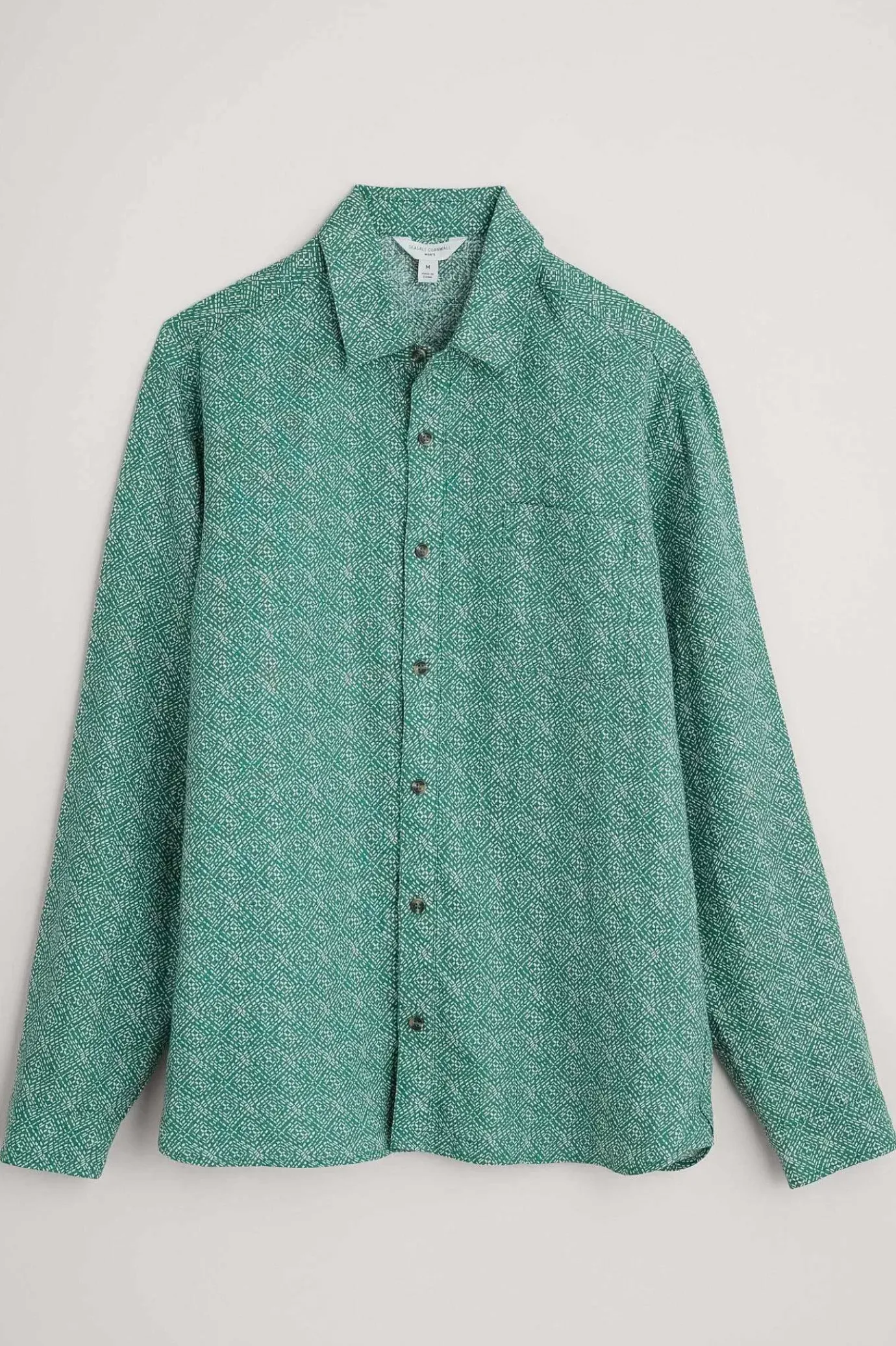 Seasalt Cornwall Men's Anthony Printed Linen Shirt<Men Shirts