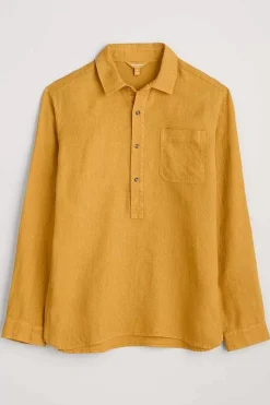 Seasalt Cornwall Men's Artist's Linen Shirt<Men Tops & T-Shirts