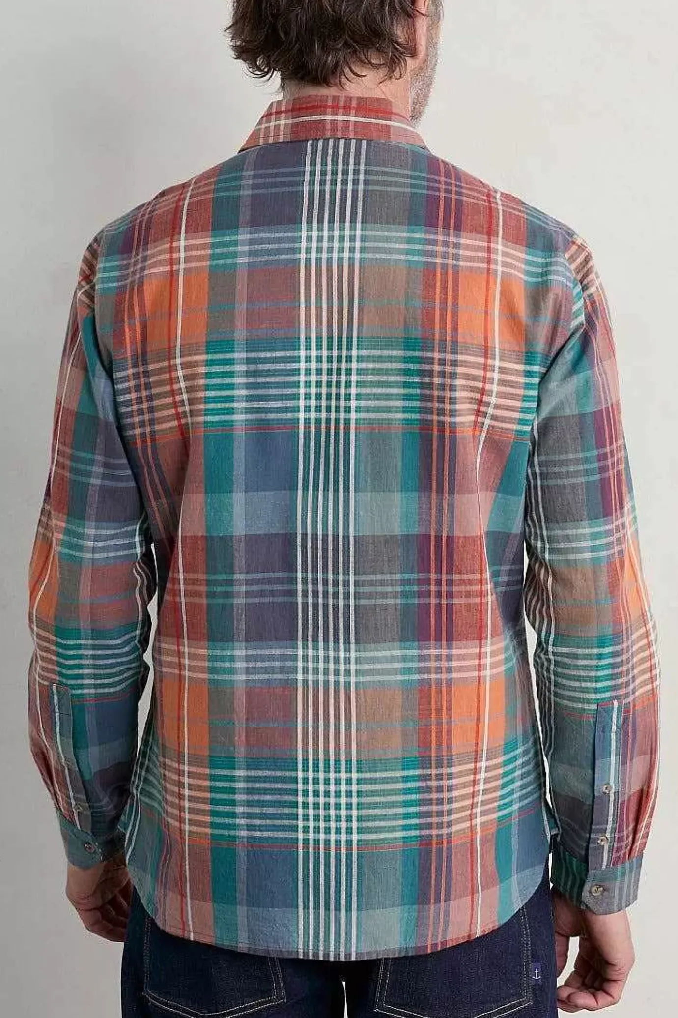 Seasalt Cornwall Men's Banyan Checked Cotton Shirt<Men Tops & T-Shirts