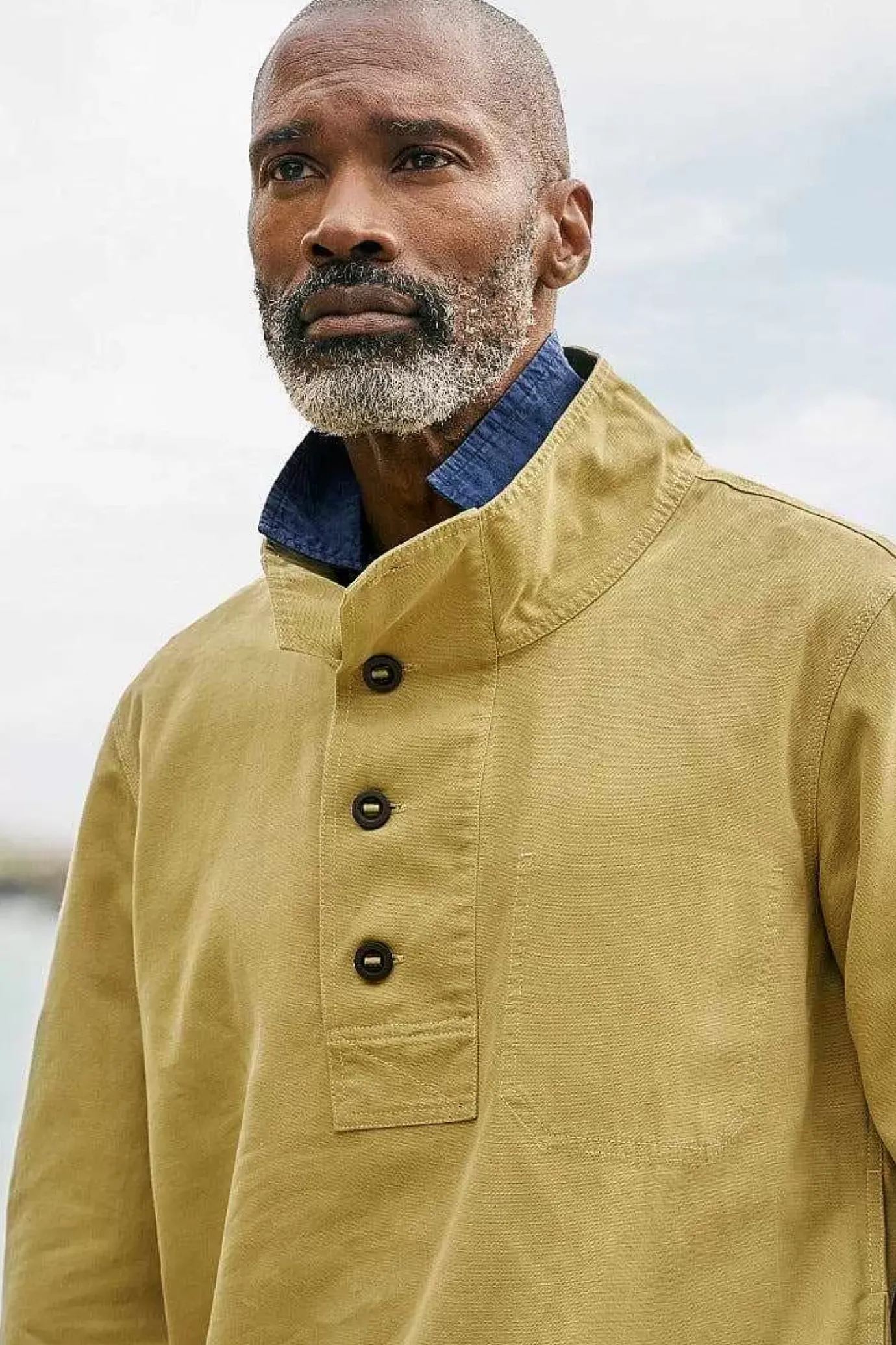 Seasalt Cornwall Men's Clay Stone Organic Cotton Pullover Smock<Men Tops & T-Shirts