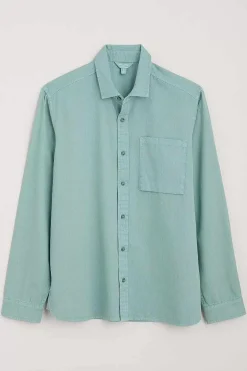 Seasalt Cornwall Men's Jackdaw Cotton Twill Shirt (Gots)<Men Tops & T-Shirts