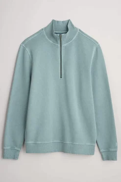 Seasalt Cornwall Men's Wood Moss Quarter Zip Sweatshirt<Men Tops & T-Shirts