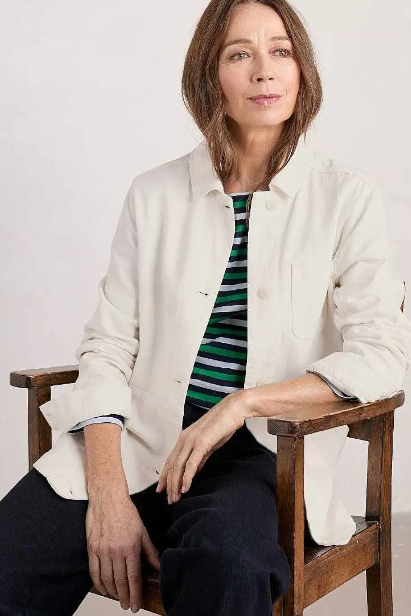 Seasalt Cornwall Nancothan Long Organic Cotton Jacket<Women Coats & Jackets