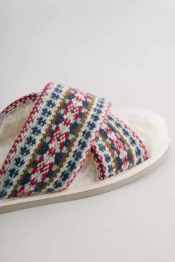 Seasalt Cornwall Night Ships Crossover Slippers<Women Nightwear