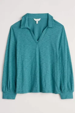 Seasalt Cornwall Owles Point V-Neck Jersey Shirt<Women Tops