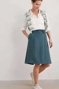 Seasalt Cornwall Pepper Moth Linen Skirt<Women Skirts