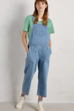 Seasalt Cornwall Porthallow Cove Wide Leg Denim Dungaree<Women Jumpsuits & Dungarees