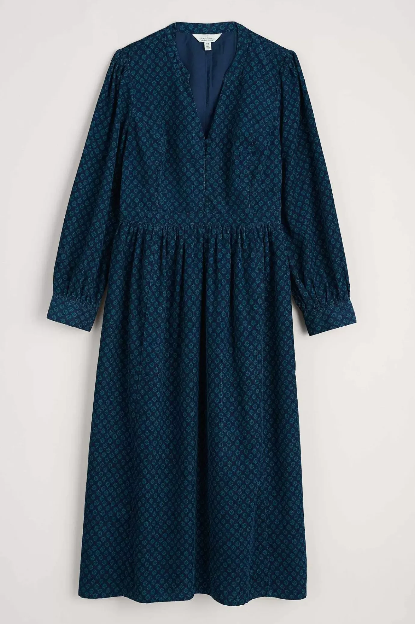 Seasalt Cornwall Rose Cottage Printed Cord Midi Dress<Women Dresses