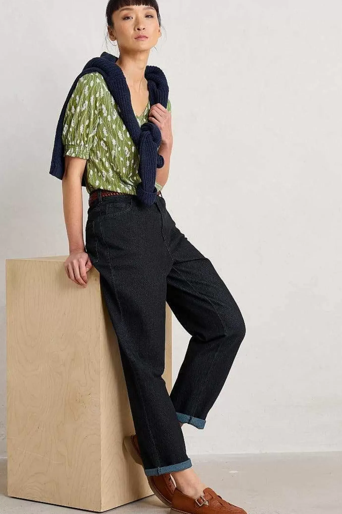 Seasalt Cornwall Rosehip V-Neck Jersey Top<Women Tops
