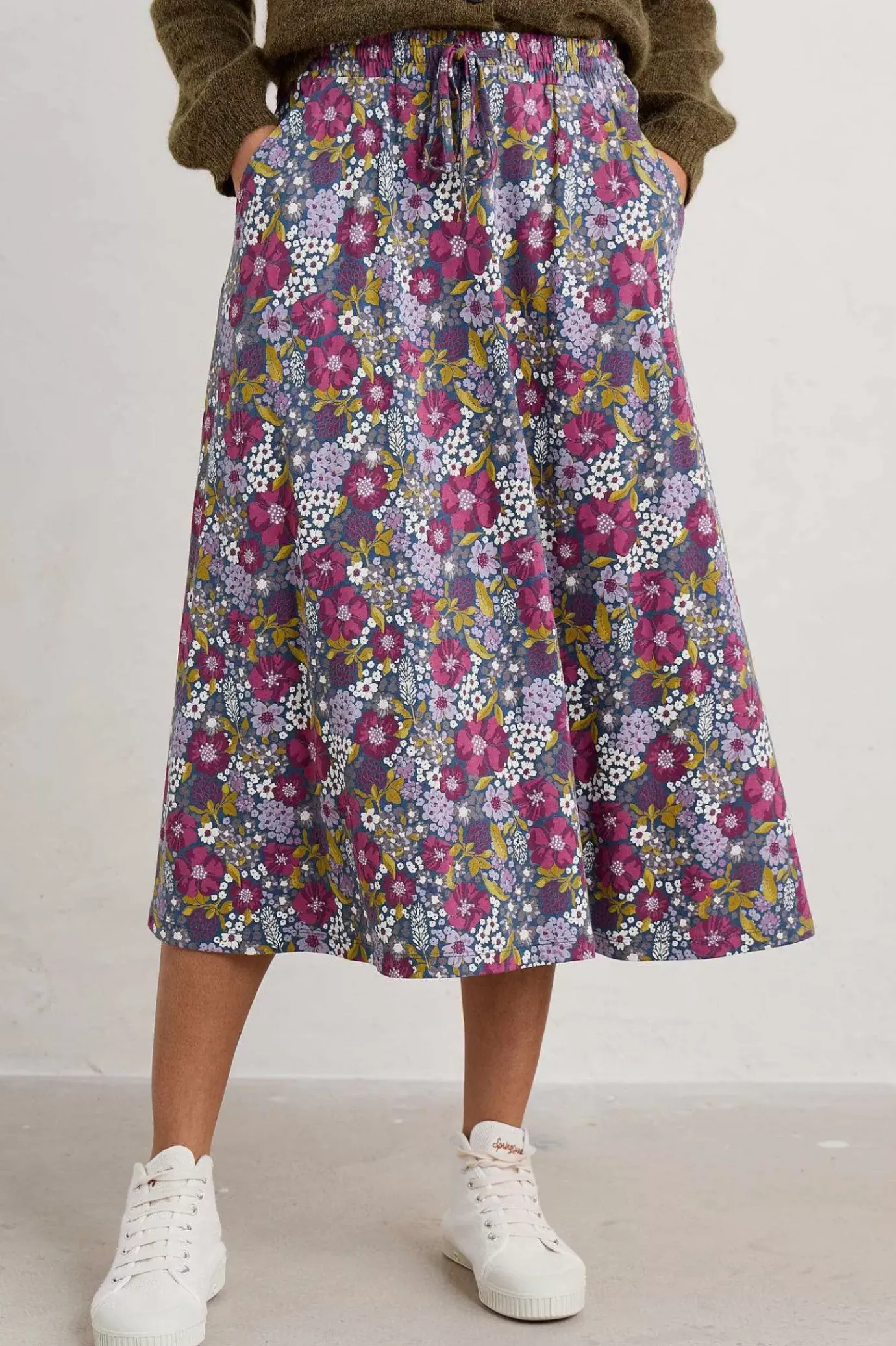 Seasalt Cornwall Script Editor Midi Skirt<Women Skirts