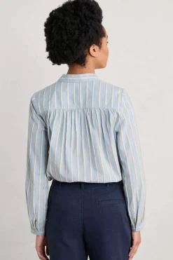 Seasalt Cornwall Spiral Flight Striped Shirt (Gots)<Women Tops