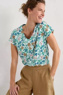 Seasalt Cornwall Studio Glass V-Neck Jersey Top<Women Tops