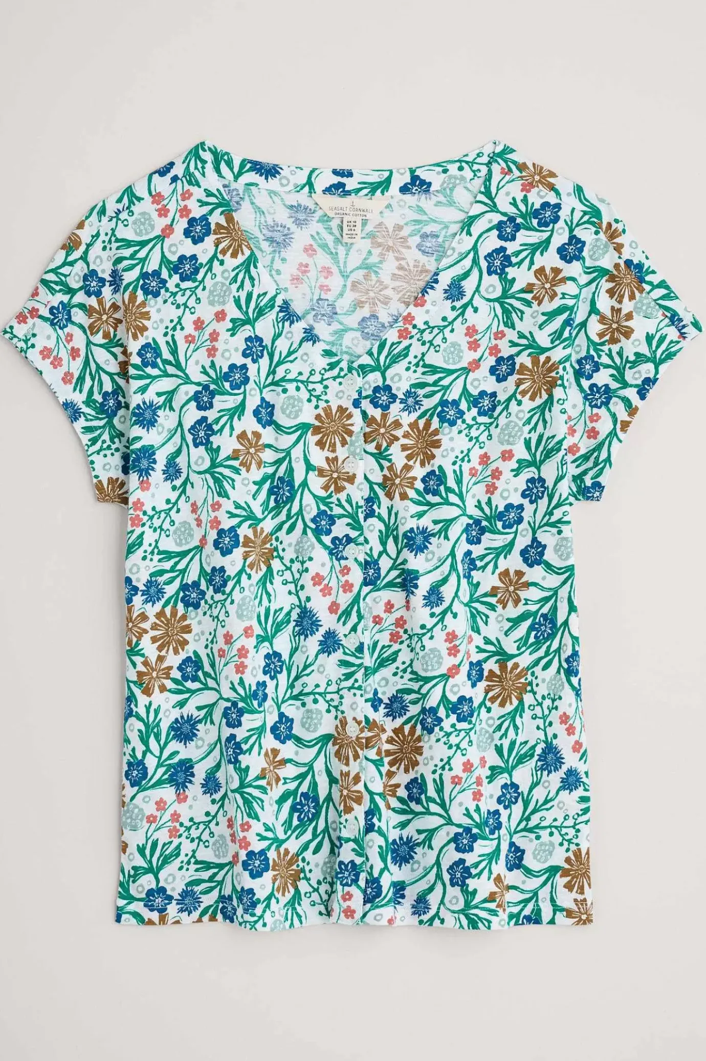 Seasalt Cornwall Studio Glass V-Neck Jersey Top<Women Tops