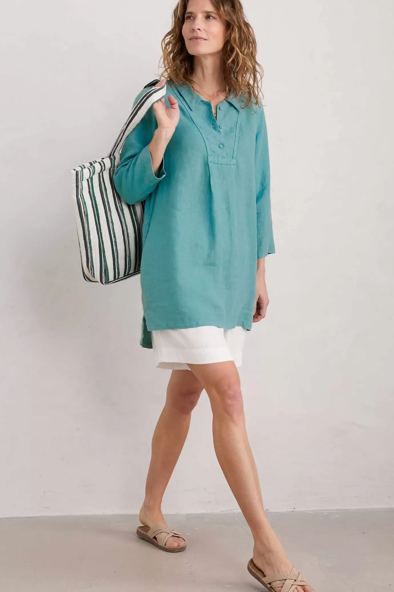 Seasalt Cornwall Tide Clock 3/4 Sleeve Tunic<Women Tunics
