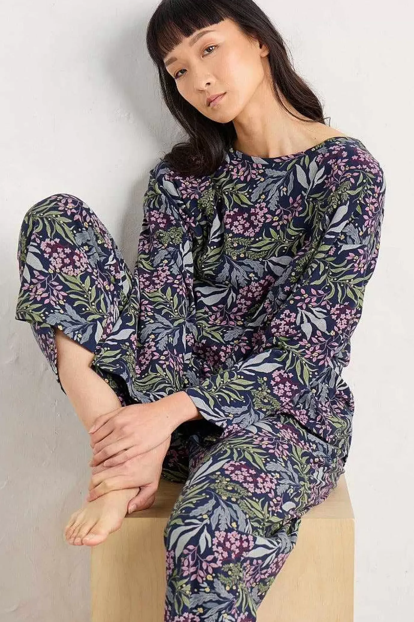 Seasalt Cornwall Tree Shadow Jersey Pyjamas<Women Nightwear