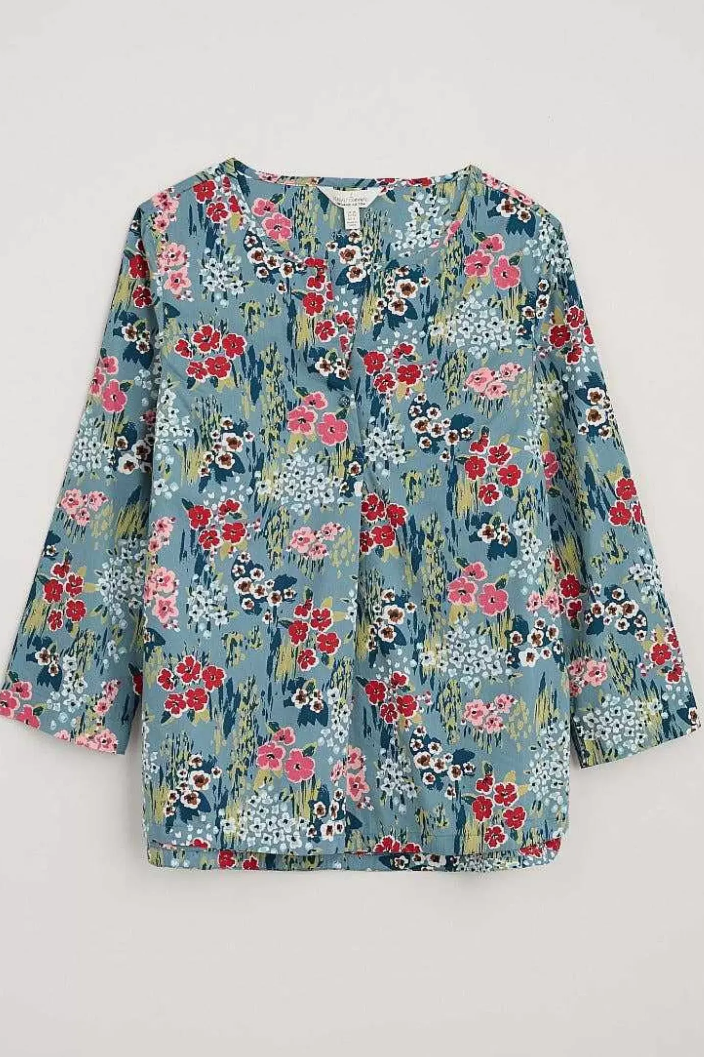 Seasalt Cornwall Watercolour Sketch 3/4 Sleeve Top (Gots)<Women Tops