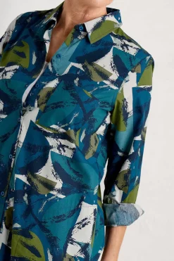 Seasalt Cornwall Waterworn Textured Longline Shirt (Gots)<Women Tops