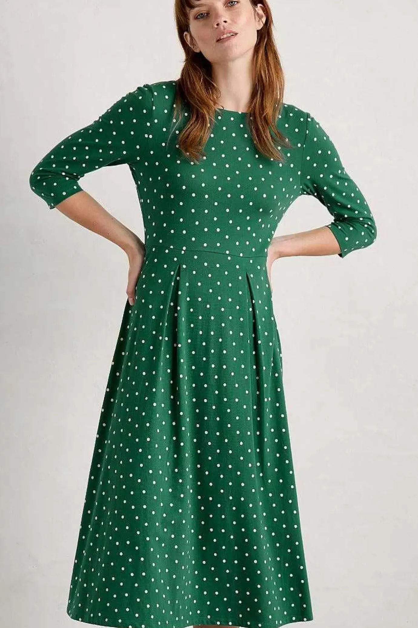 Seasalt Cornwall Wild Bouquet 3/4 Sleeve Midi Dress<Women Dresses