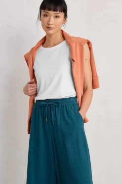 Seasalt Cornwall Wild Plain Organic Cotton Racerback Vest (Gots)<Women Tops