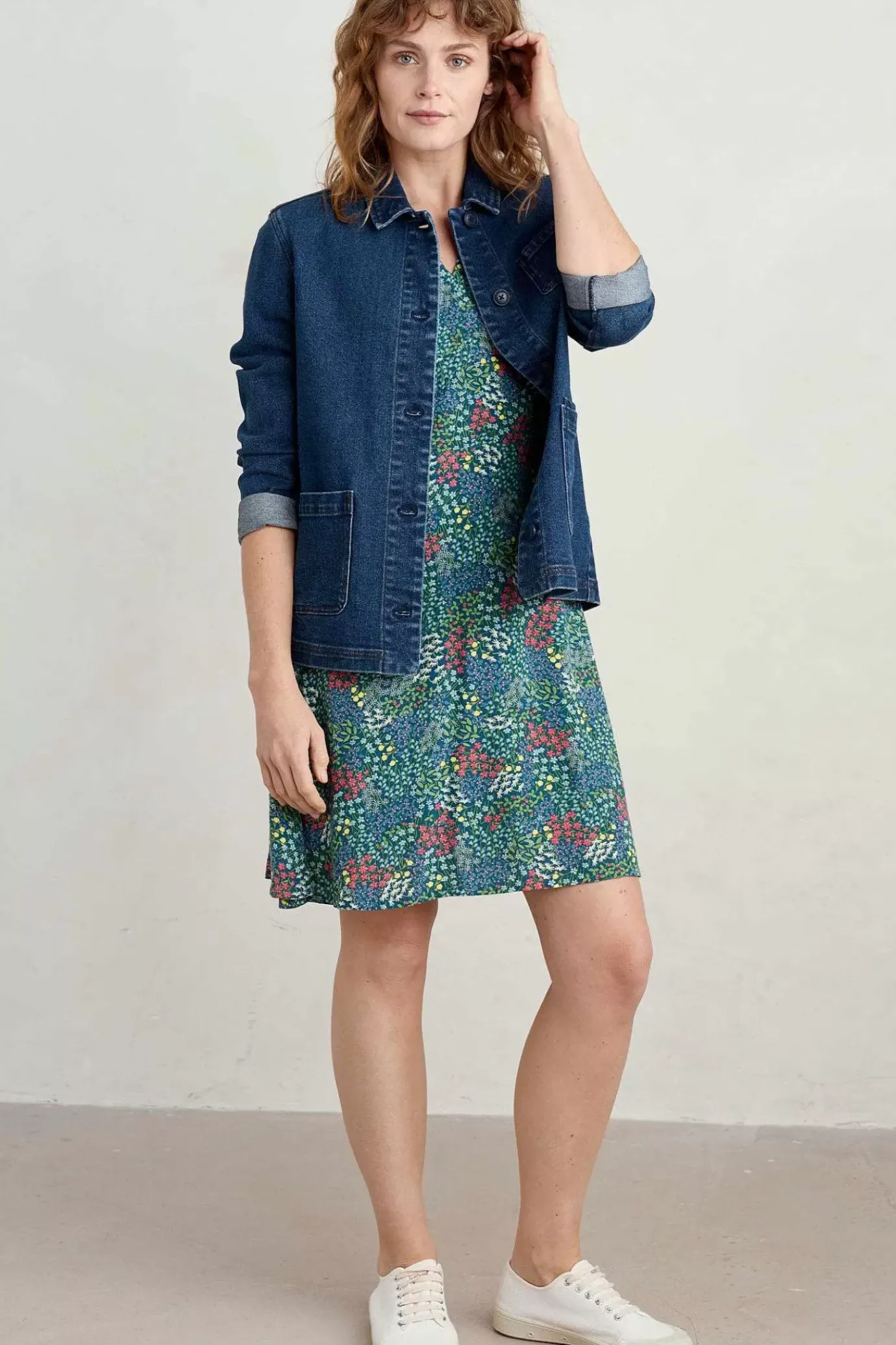 Seasalt Cornwall Wilsey Empire Line Flared Sleeve Dress<Women Dresses